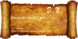 Deutsh Noémi névjegykártya
